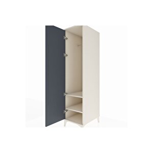 Kronos Dolap 2 Raflı Tek Kapaklı Tek Askılı 44x59x182 Aytaşı-antrasit