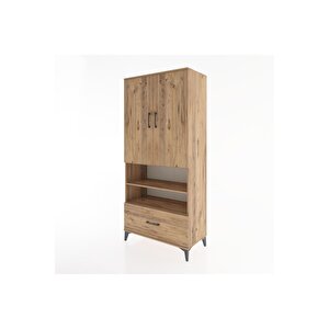 Hyperion Dolap 3 Raflı Tek Çekmeceli Tek Askılı 88x44x195 Çam-çam