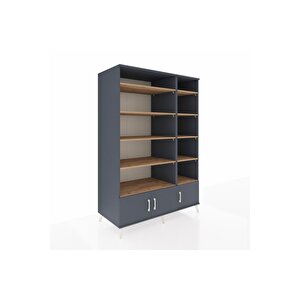 Kronos Dolap 10 Raflı 3 Kapaklı 132x59x195 Antrasit-antrasit/çam