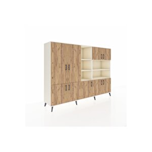 Hyperion Dolap 14 Raflı 9 Kapaklı 220x44x163 Aytaşı-çam/aytaşı