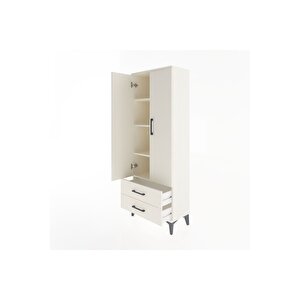 Arges Dolap 4 Raflı 2 Çekmeceli 2 Kapaklı 60x30x163 Aytaşı-aytaşı