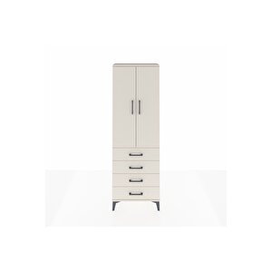 Arges Dolap Tek Raflı 4 Çekmeceli Tek Askılı 60x30x182 Aytaşı-aytaşı