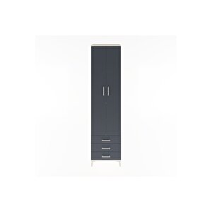 Hyperion Dolap 5 Raflı 3 Çekmeceli 2 Kapaklı 60x44x243 Aytaşı-antrasit