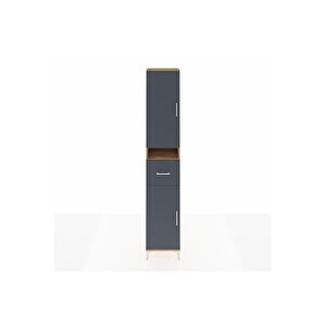Hyperion Dolap 5 Raflı Tek Çekmeceli 2 Kapaklı 44x44x243 Çam-antrasit