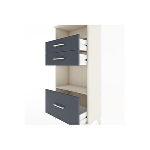 Hyperion Dolap 2 Raflı 3 Çekmeceli 60x44x134 Aytaşı-antrasit