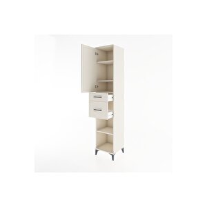 Hyperion Dolap 4 Raflı 2 Çekmeceli Tek Kapaklı 44x44x221 Aytaşı-aytaşı