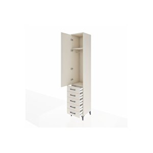 Hyperion Dolap 2 Raflı 5 Çekmeceli Tek Askılı 44x44x243 Aytaşı-aytaşı