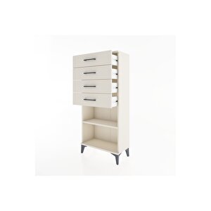 Hyperion Dolap Tek Raflı 4 Çekmeceli 60x44x134 Aytaşı-aytaşı