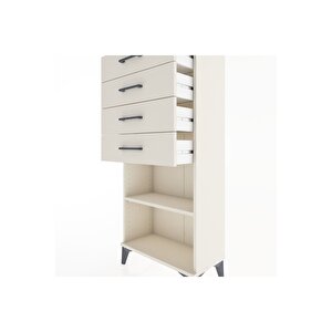 Hyperion Dolap Tek Raflı 4 Çekmeceli 60x44x134 Aytaşı-aytaşı