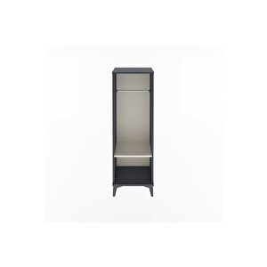 Arges Dolap Tek Raflı Tek Askılı 44x30x134 Antrasit-aytaşı