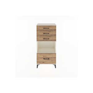 Arges Dolap Tek Raflı 4 Çekmeceli 60x30x134 Aytaşı-çam