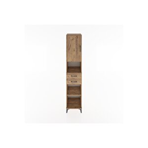 Hyperion Dolap 4 Raflı 2 Çekmeceli Tek Kapaklı 44x44x221 Çam-çam