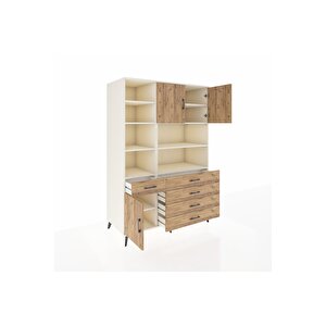 Kronos Dolap 9 Raflı 5 Çekmeceli 3 Kapaklı 132x59x195 Aytaşı-çam/çam