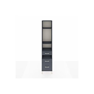 Arges Dolap 4 Raflı 3 Çekmeceli 44x30x221 Antrasit-antrasit
