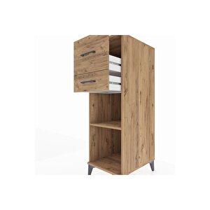 Kronos Dolap Tek Raflı 2 Çekmeceli 44x59x134 Çam-çam