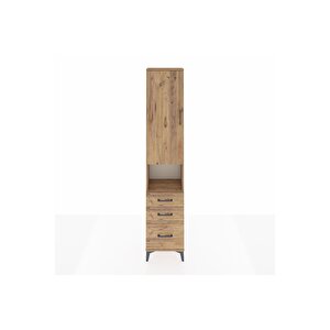 Arges Dolap 3 Raflı 3 Çekmeceli Tek Askılı 44x30x221 Çam-çam