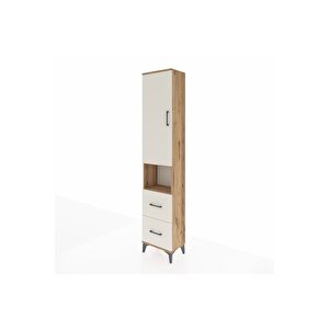 Arges Dolap 3 Raflı 2 Çekmeceli Tek Askılı 44x30x221 Çam-aytaşı