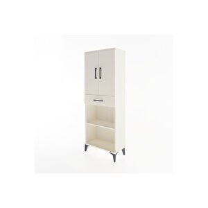 Arges Dolap 3 Raflı Tek Çekmeceli 2 Kapaklı 60x30x163 Aytaşı-aytaşı