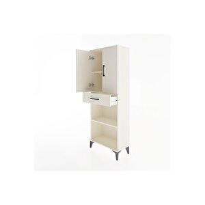 Arges Dolap 3 Raflı Tek Çekmeceli 2 Kapaklı 60x30x163 Aytaşı-aytaşı
