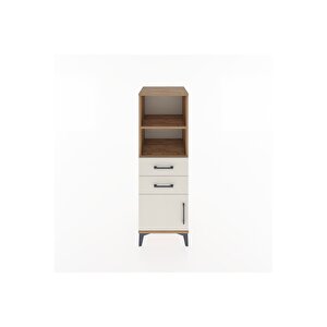 Hyperion Dolap 2 Raflı 2 Çekmeceli Tek Kapaklı 44x44x134 Çam-aytaşı