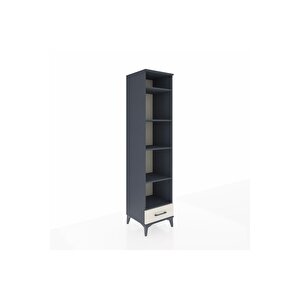 Hyperion Dolap 5 Raflı Tek Çekmeceli 44x44x195 Antrasit-aytaşı