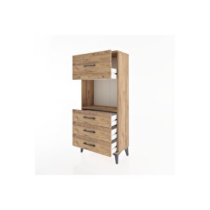 Hyperion Dolap Tek Raflı 4 Çekmeceli 60x44x134 Çam-çam