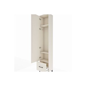 Arges Dolap 3 Raflı Tek Çekmeceli Tek Askılı 44x30x221 Aytaşı-aytaşı