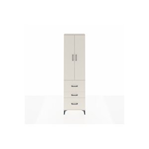 Arges Dolap 3 Raflı 3 Çekmeceli 2 Kapaklı 60x30x221 Aytaşı-aytaşı