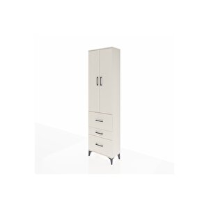 Arges Dolap 3 Raflı 3 Çekmeceli 2 Kapaklı 60x30x221 Aytaşı-aytaşı