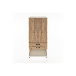 Hyperion Dolap 2 Raflı 2 Çekmeceli Tek Askılı 88x44x195 Aytaşı-çam