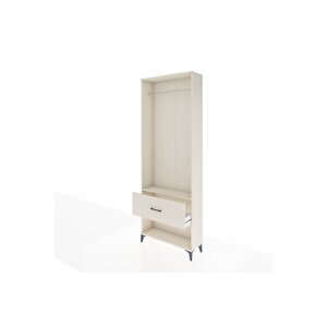 Arges Dolap Tek Raflı Tek Çekmeceli Tek Askılı 88x30x243 Aytaşı-aytaşı