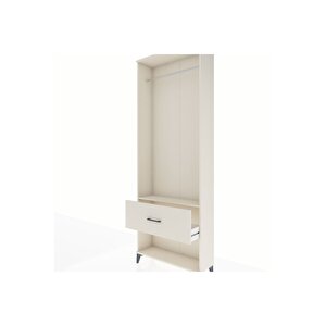 Arges Dolap Tek Raflı Tek Çekmeceli Tek Askılı 88x30x243 Aytaşı-aytaşı