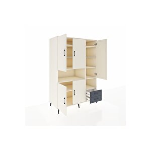 Kronos Dolap 10 Raflı 2 Çekmeceli 5 Kapaklı 132x59x195 Aytaşı-aytaşı/antrasit