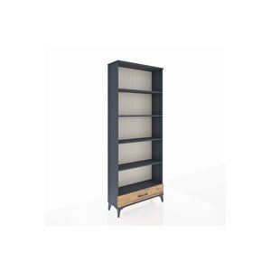 Arges Dolap 5 Raflı Tek Çekmeceli 88x30x221 Antrasit-çam