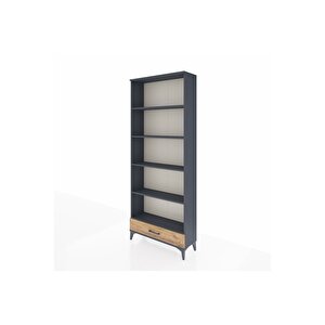 Arges Dolap 5 Raflı Tek Çekmeceli 88x30x221 Antrasit-çam