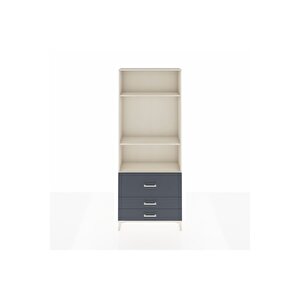 Arges Dolap 3 Raflı 3 Çekmeceli 88x30x221 Aytaşı-antrasit