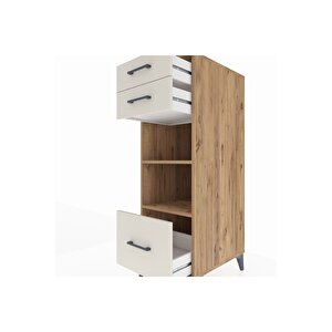 Kronos Dolap 2 Raflı 3 Çekmeceli 44x59x134 Çam-aytaşı