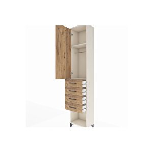 Arges Dolap 2 Raflı 4 Çekmeceli Tek Askılı 44x30x221 Aytaşı-çam