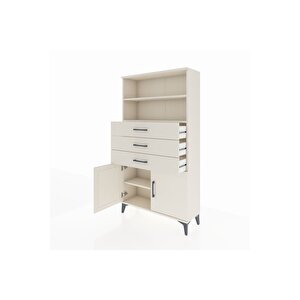Arges Dolap 3 Raflı 3 Çekmeceli 2 Kapaklı 88x30x163 Aytaşı-aytaşı
