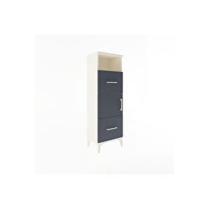 Arges Dolap 2 Raflı 2 Çekmeceli Tek Kapaklı 44x30x134 Aytaşı-antrasit