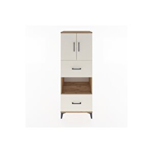 Hyperion Dolap 3 Raflı 2 Çekmeceli 2 Kapaklı 60x44x163 Çam-aytaşı