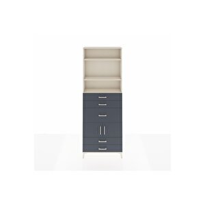 Arges Dolap 4 Raflı 5 Çekmeceli 2 Kapaklı 88x30x243 Aytaşı-antrasit