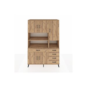 Hyperion Gardrop 9 Raflı 5 Çekmeceli 5 Kapaklı 132x44x195 Çam-çam