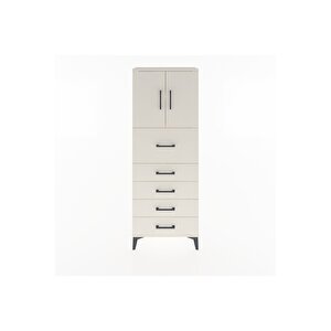 Arges Dolap 2 Raflı 5 Çekmeceli 2 Kapaklı 60x30x163 Aytaşı-aytaşı