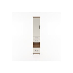 Hyperion Dolap 4 Raflı 3 Çekmeceli Tek Kapaklı 44x44x221 Çam-aytaşı