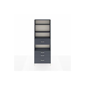 Arges Dolap 4 Raflı 4 Çekmeceli 88x30x243 Antrasit-antrasit