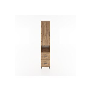 Hyperion Dolap 3 Raflı 2 Çekmeceli Tek Askılı 44x44x221 Çam-çam
