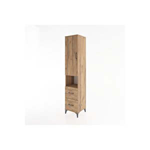 Hyperion Dolap 3 Raflı 2 Çekmeceli Tek Askılı 44x44x221 Çam-çam