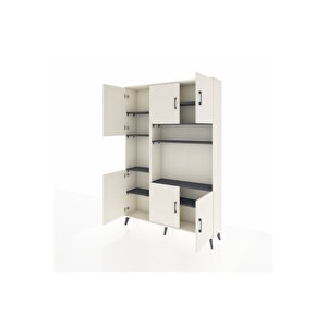 Arges Dolap 9 Raflı 6 Kapaklı 132x30x195 Aytaşı-aytaşı/antrasit