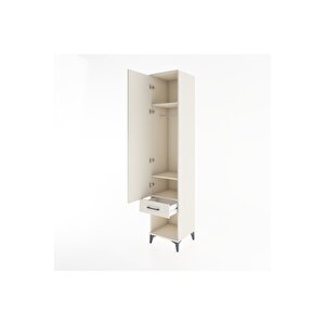 Hyperion Dolap 3 Raflı Tek Çekmeceli Tek Askılı 44x44x221 Aytaşı-aytaşı